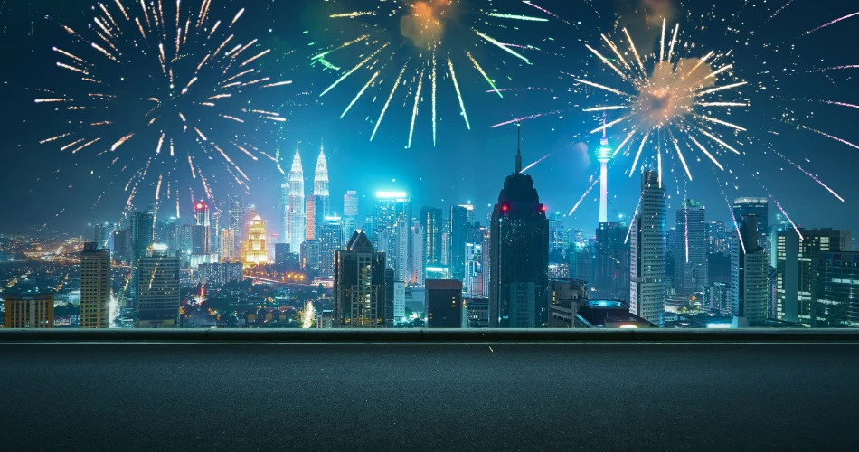 Viyana'da Yılbaşı Gecesi Havai Fişekler ve Şenlikler